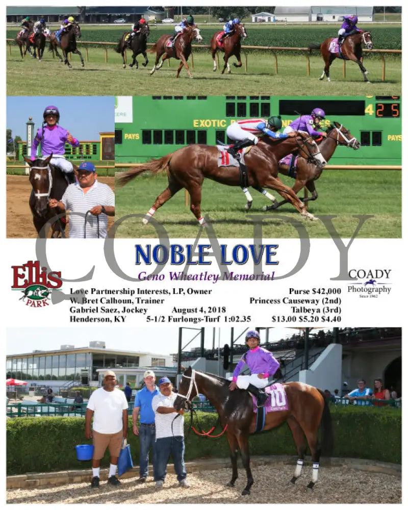 Noble Love - 080418 Race 06 Elp Ellis Park