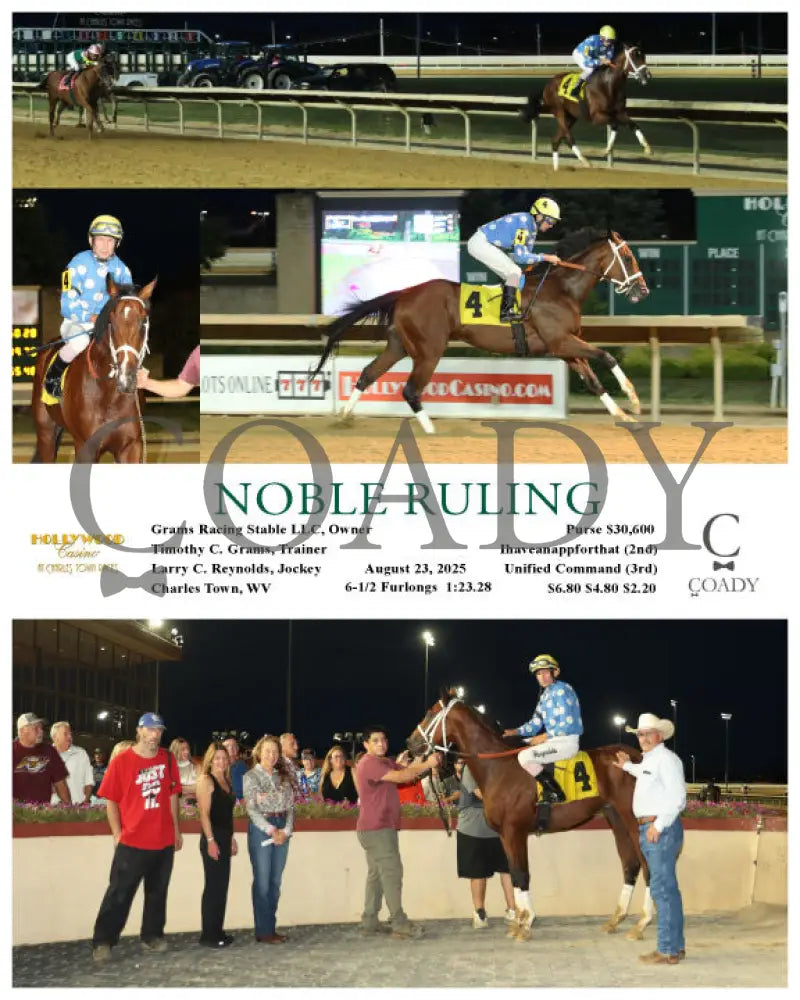 NOBLE RULING - 08-23-25 - R03 - CT Hollywood Casino at Charles Town Races