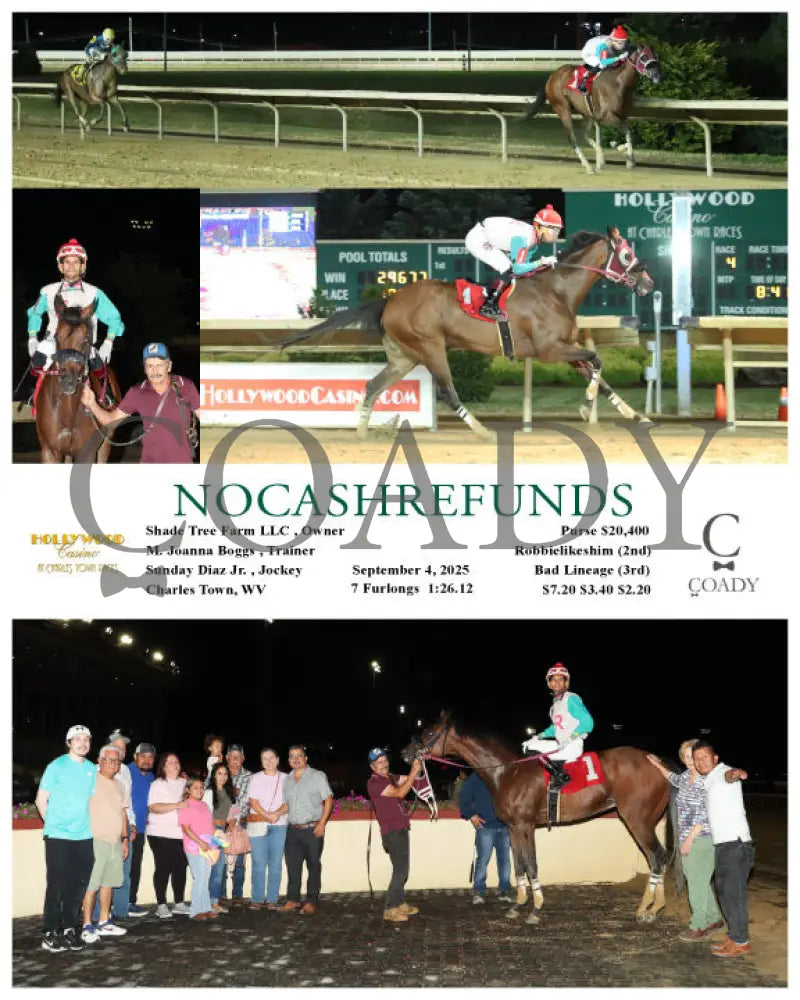 NOCASHREFUNDS - 09-04-25 - R04 - CT Hollywood Casino at Charles Town Races