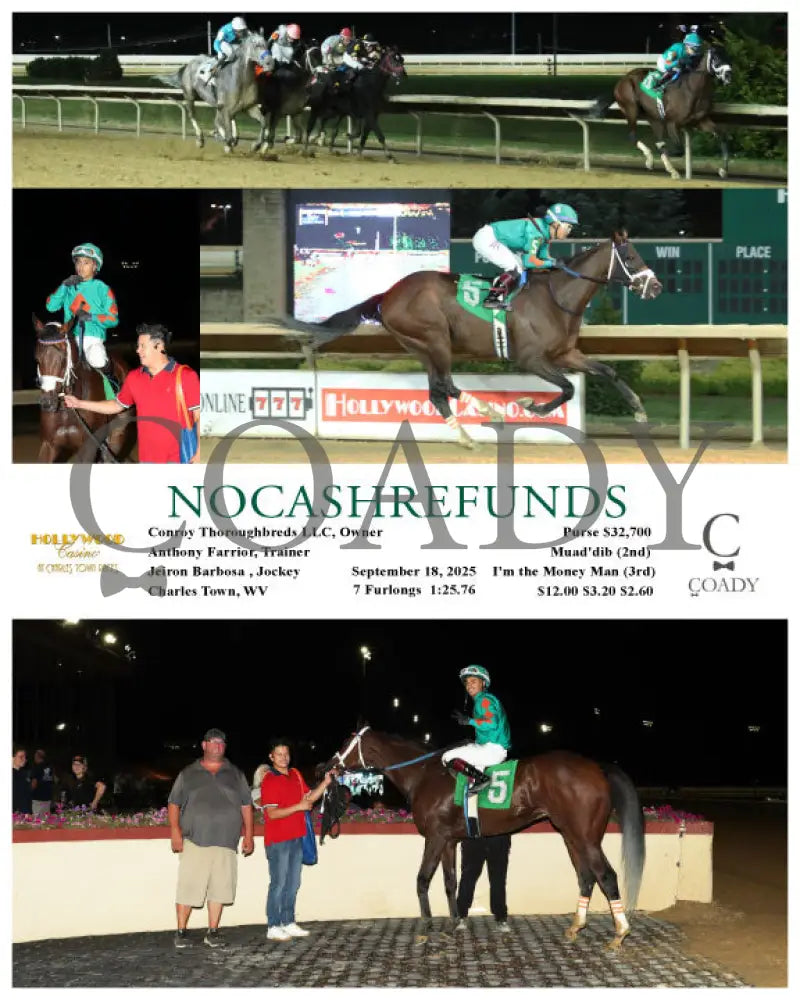 NOCASHREFUNDS - 09-18-25 - R04 - CT Hollywood Casino at Charles Town Races