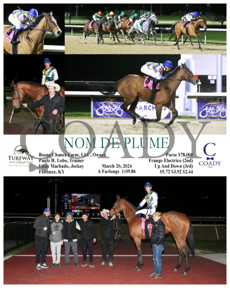 Nom De Plume - 03 - 20 - 24 R07 Tp Turfway Park