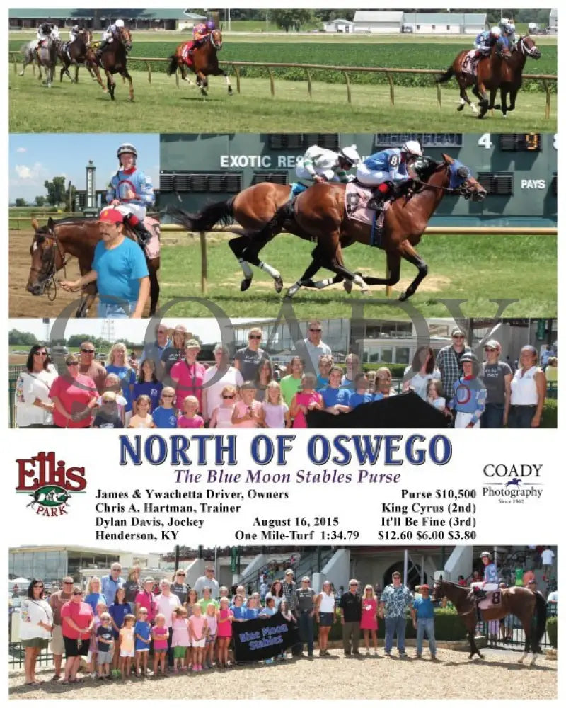 North Of Oswego - 081615 Race 03 Elp Ellis Park