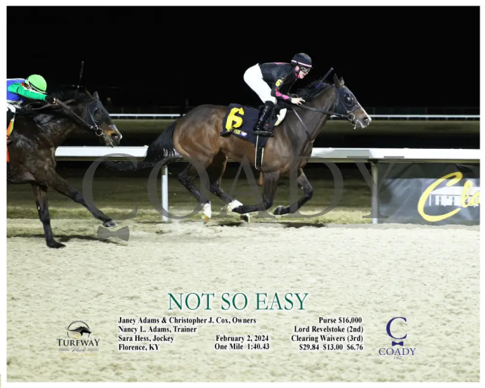 Not So Easy - 02-02-24 R07 Tp Action Turfway Park