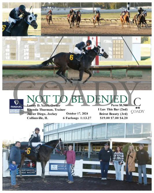 Not To Be Denied - 10-17-24 R03 Fan Fanduel Sportsbook Horse Racing
