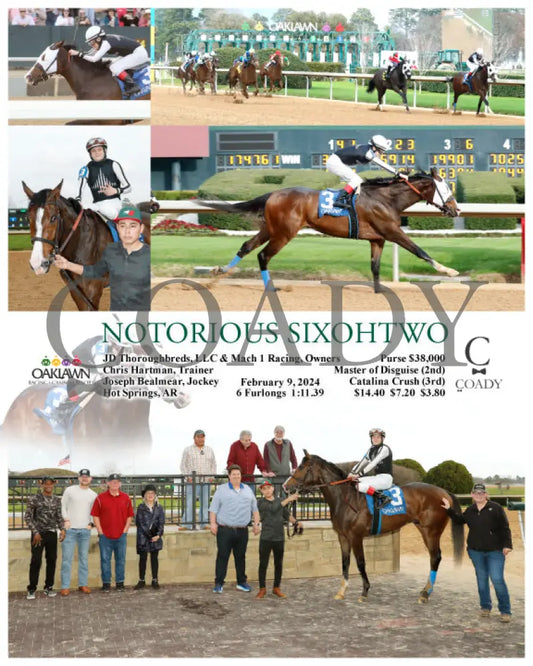 Notorious Sixohtwo - 02-09-24 R07 Op Oaklawn Park