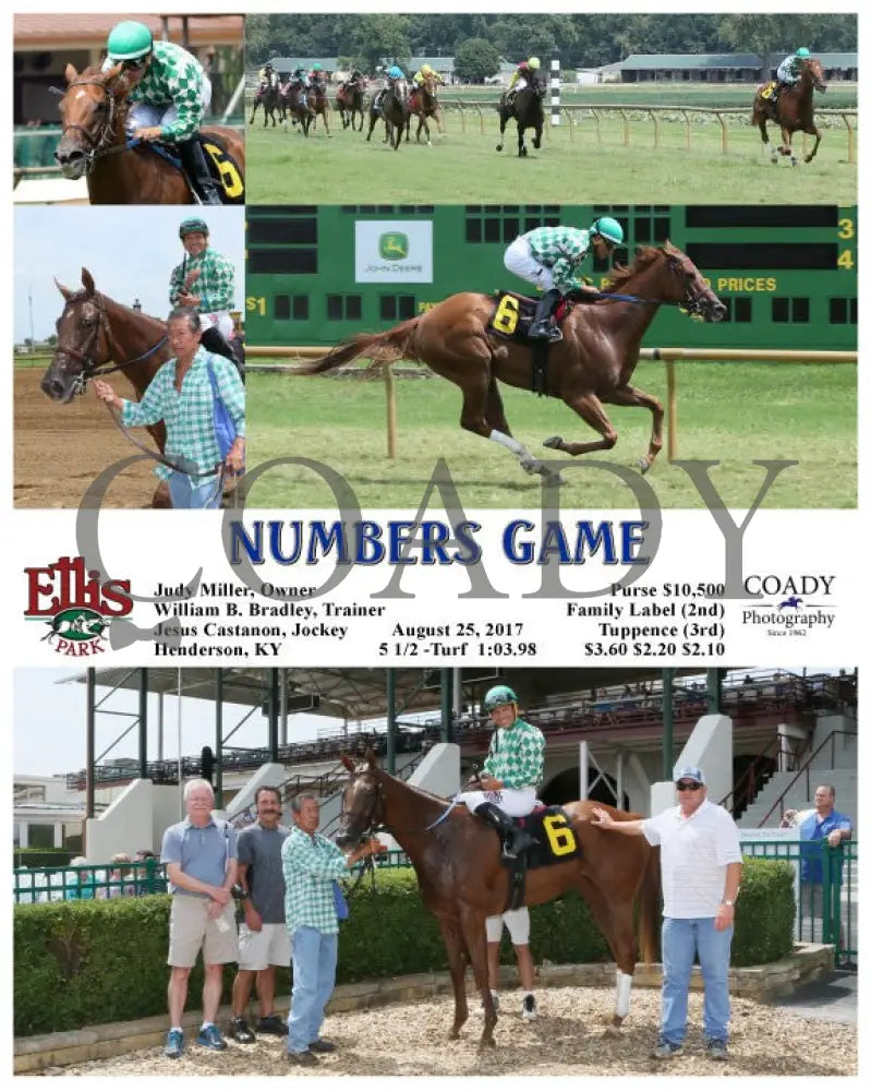 Numbers Game - 082517 Race 01 Elp Ellis Park