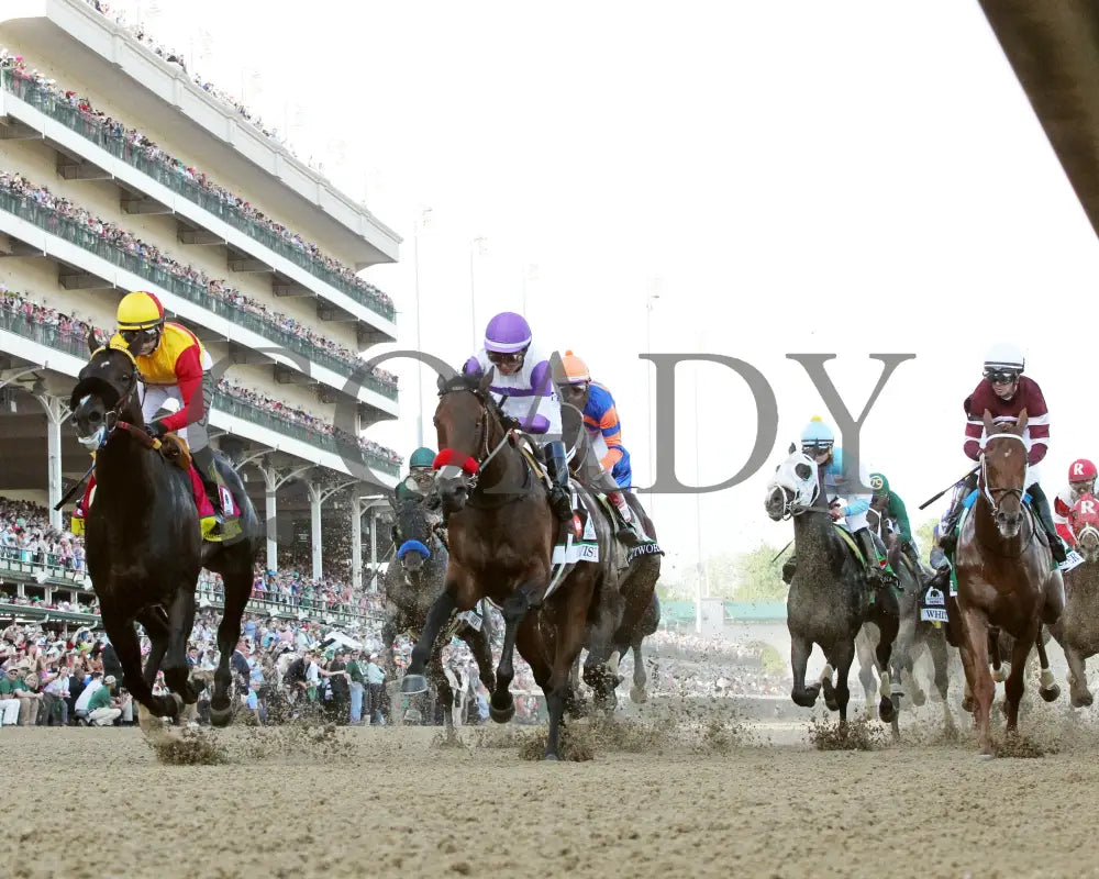 Nyquist - 050716 Race 12 Cd Under Rail First Pass Kentucky Derby