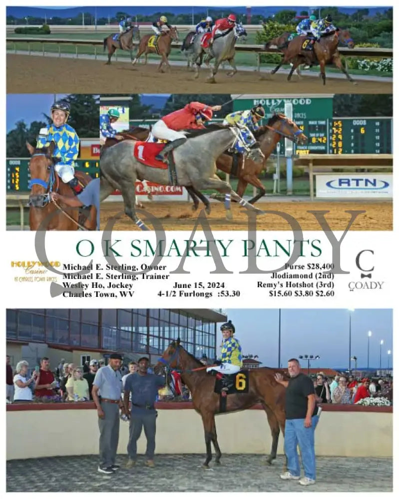 O K Smarty Pants - 06-15-24 R04 Ct Hollywood Casino At Charles Town Races