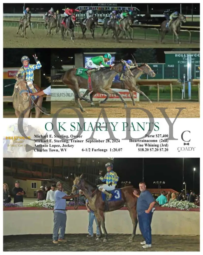 O K Smarty Pants - 09-28-24 R07 Ct Hollywood Casino At Charles Town Races