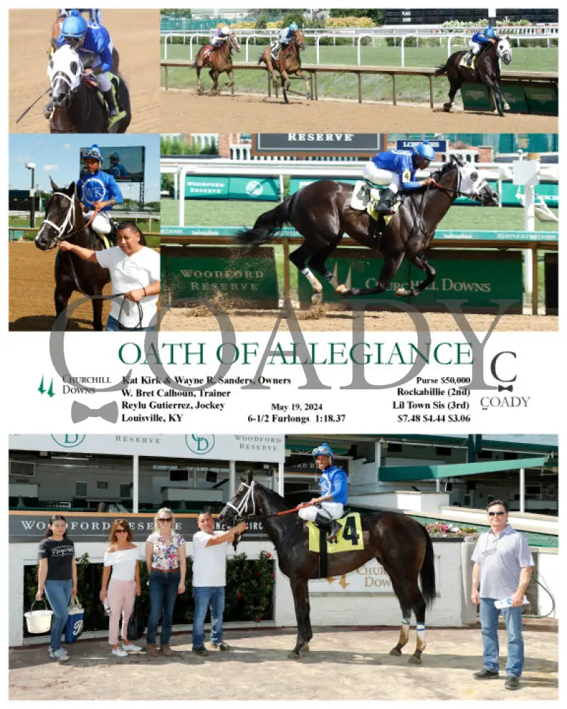 Oath Of Allegiance - 05-19-24 R09 Cd Churchill Downs