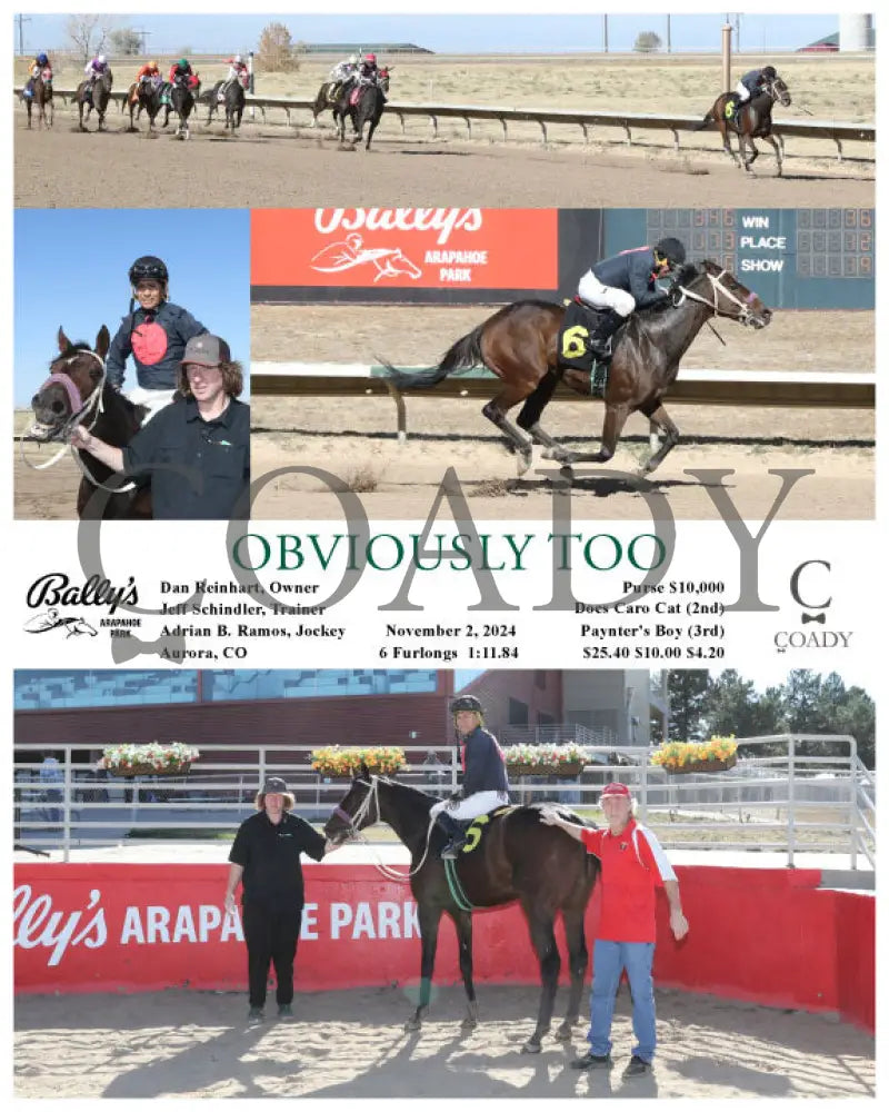 Obviously Too - 11-02-24 R01 Arp Arapahoe Park