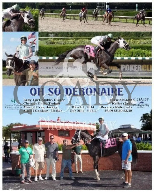 Oh So Debonaire - 030114 Race 05 Crc Calder Course