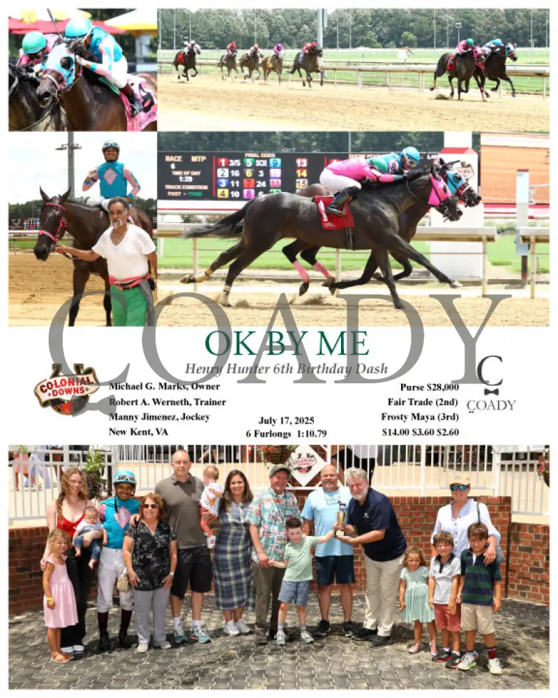 OK BY ME - Henry Hunter 6th Birthday Dash - 07-17-25 - R06 - CNL - Group Colonial Downs