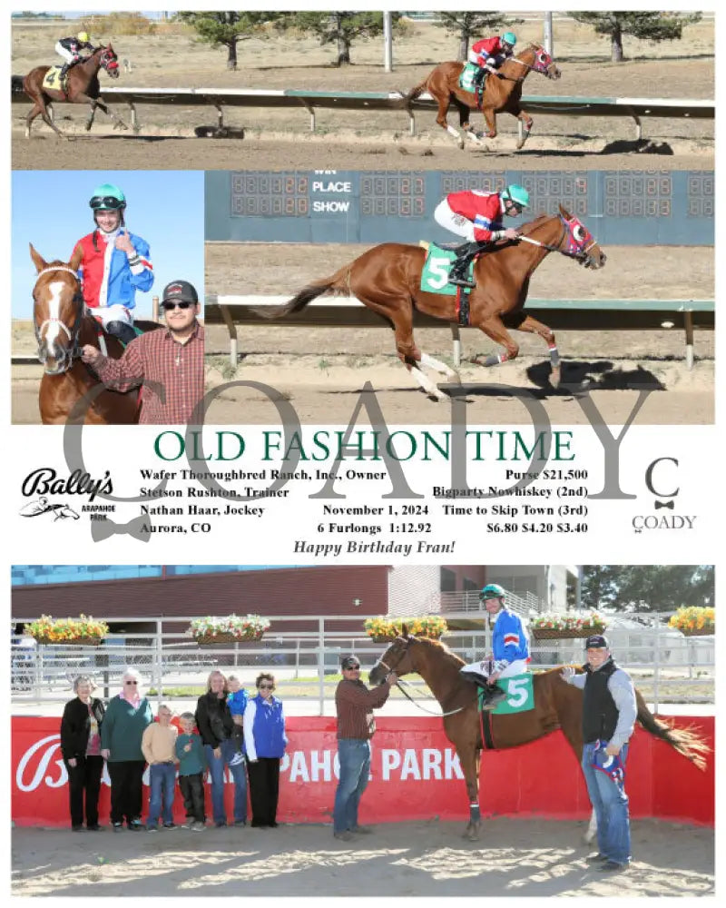 Old Fashion Time - 11-01-24 R05 Arp Arapahoe Park