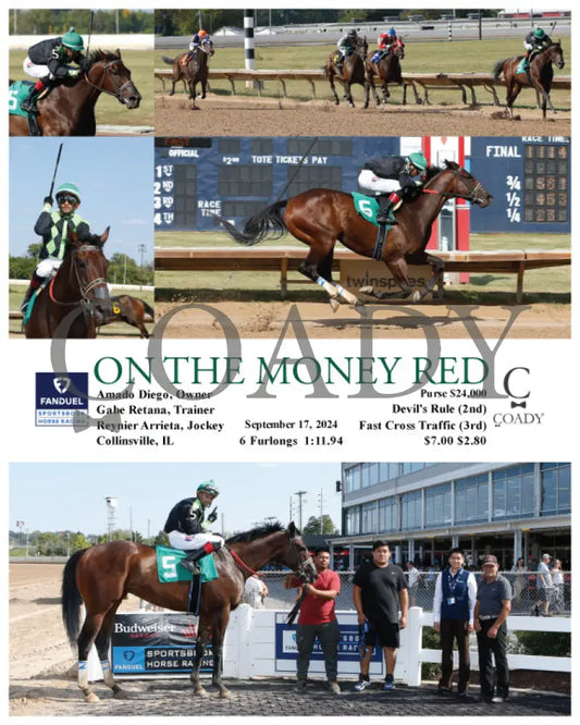 On The Money Red - 09-17-24 R06 Fan Fanduel Sportsbook Horse Racing