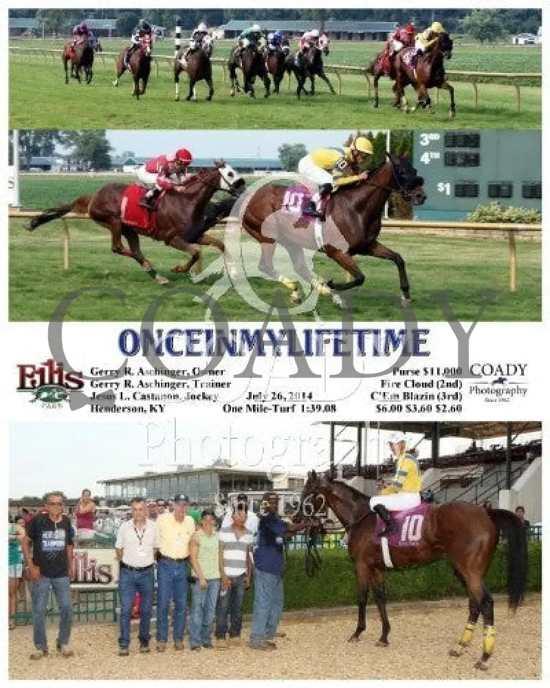 Onceinmylifetime - 072614 Race 09 Elp Ellis Park