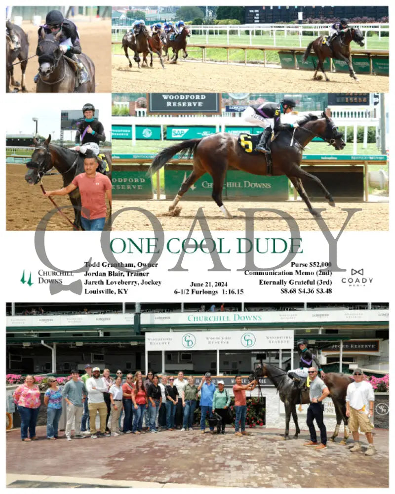 One Cool Dude - 06-21-24 R03 Cd Churchill Downs