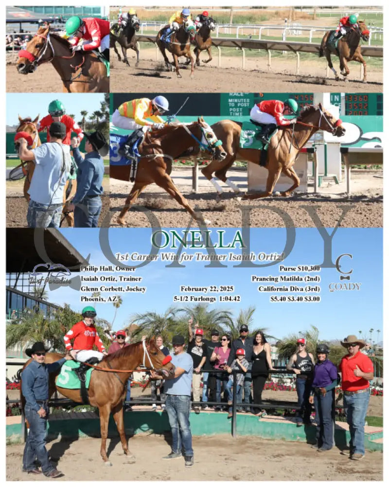 ONELLA - 1st Career Win for Trainer Isaiah Ortiz! - 02-22-25 - R06 - TUP Turf Paradise