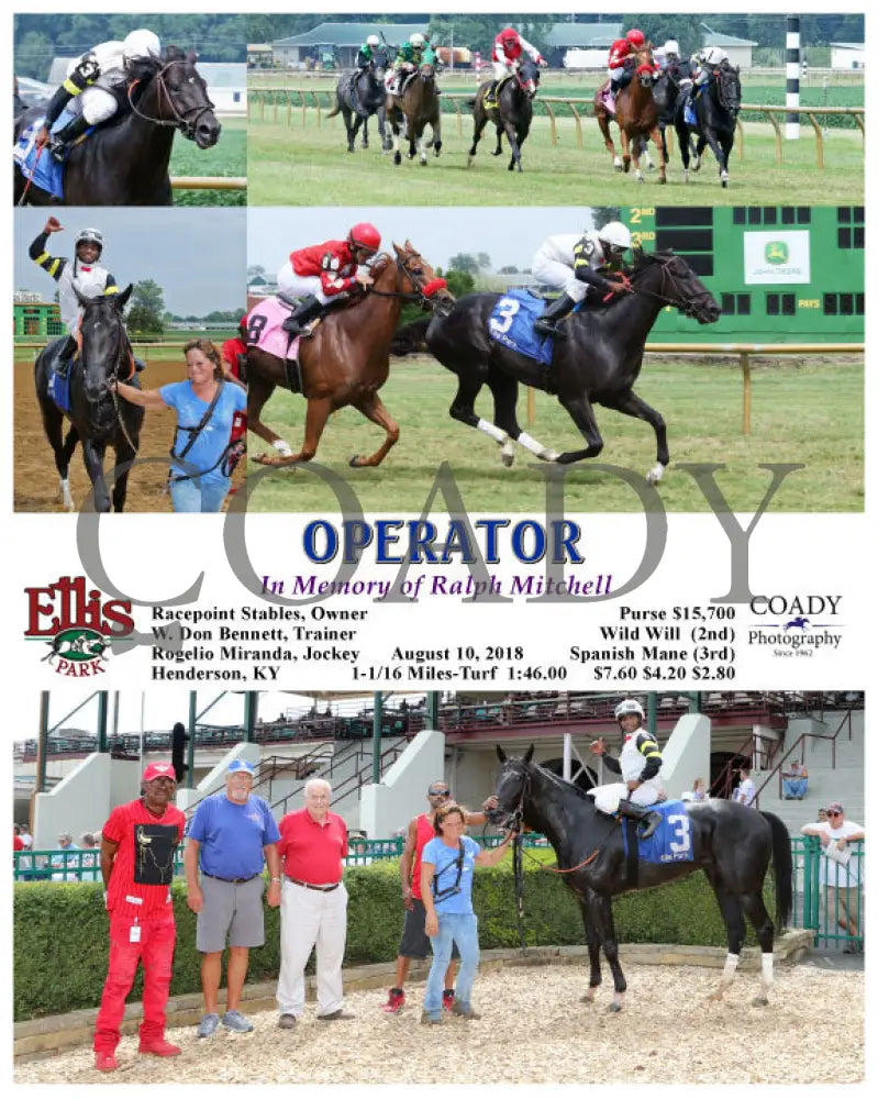 Operator - 081018 Race 05 Elp Ellis Park