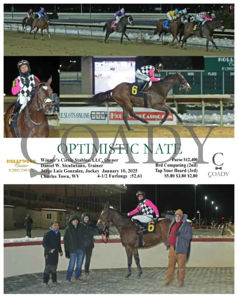 Optimistic Nate - 01-10-25 R03 Ct Hollywood Casino At Charles Town Races