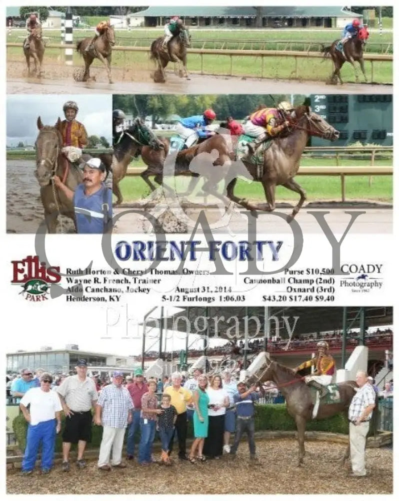 Orient Forty - 083114 Race 01 Elp Ellis Park