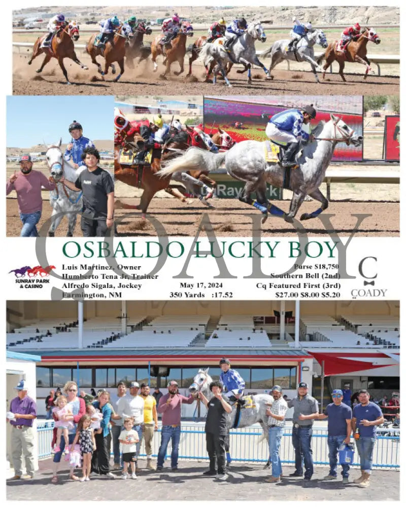 Osbaldo Lucky Boy - 05-17-24 R06 Srp Sunray Park