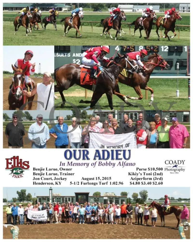 Our Adieu - 081515 Race 04 Elp Ellis Park