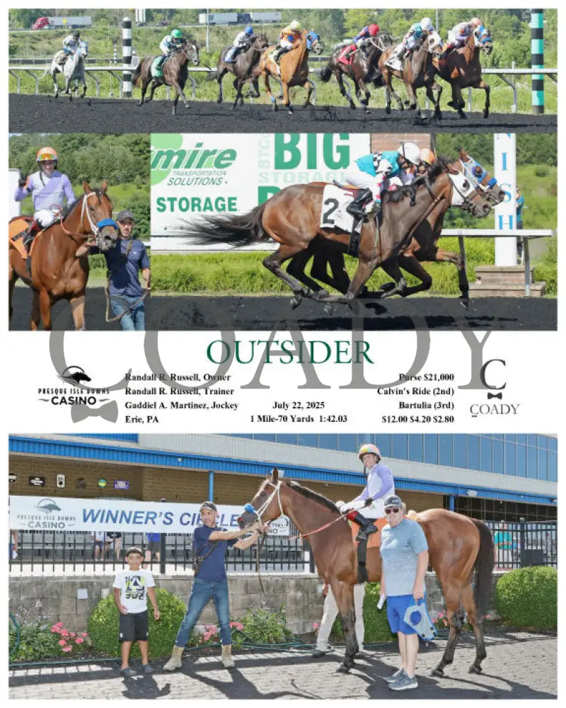 OUTSIDER - 07-22-25 - R03 - PID Presque Isle Downs