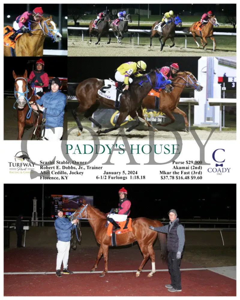 Paddy’s House - 01-05-24 R02 Tp Turfway Park