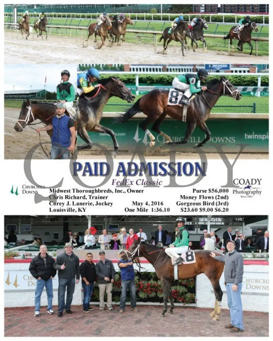 Paid Admission - 050416 Race 09 Cd Churchill Downs