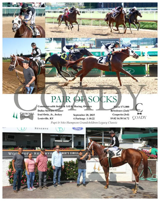 PAIR OF SOCKS - 092825 - Race 02 - CD Churchill Downs