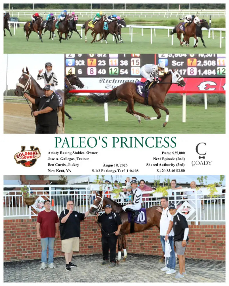 PALEO’S PRINCESS - 08-08-25 - R08 - CNL Colonial Downs
