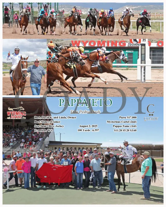 PAPPAJETO - Don Pedro Dash - 08-02-25 - R04 - WYO Wyoming Downs
