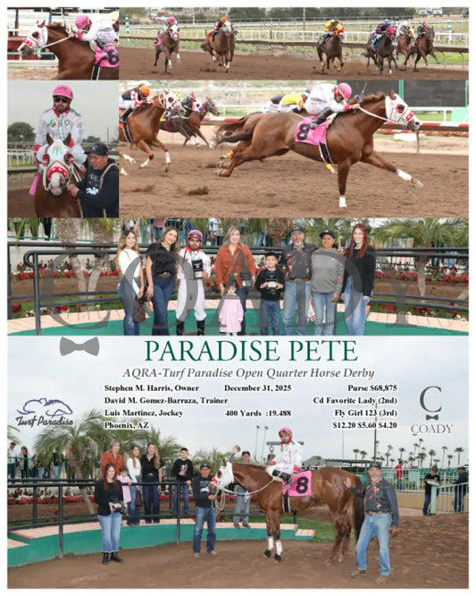 PARADISE PETE - AQRA-Turf Paradise Open Quarter Horse Derby - 12-31-25 - R02 - TUP - Coady Media - Kurtis Coady Photography