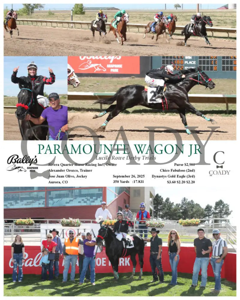 PARAMOUNTE WAGON JR - Lucile Rowe Derby Trials - 09-26-25 - R04 - ARP Arapahoe Park