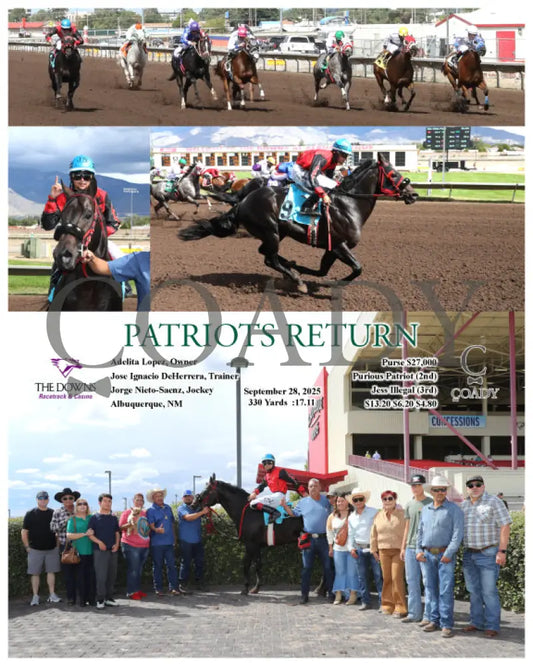 PATRIOTS RETURN - 09-28-25 - R02 - ALB Downs at Albuquerque