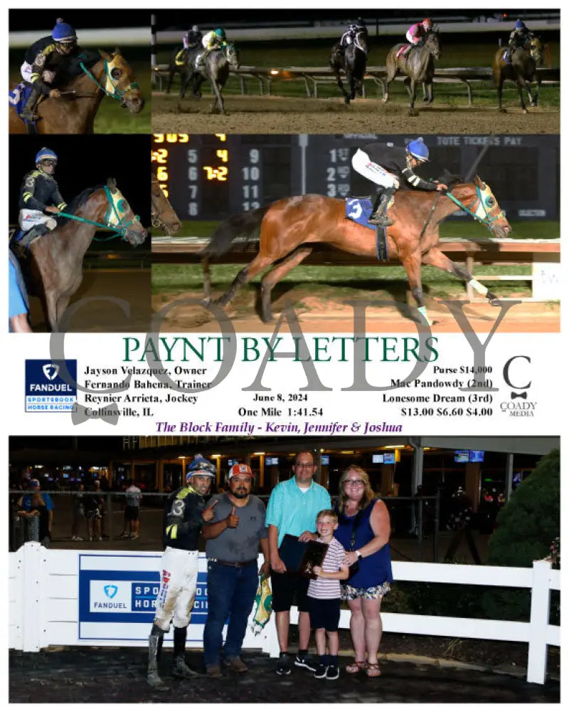 Paynt By Letters - 06-08-24 R04 Fan Group Fanduel Sportsbook Horse Racing