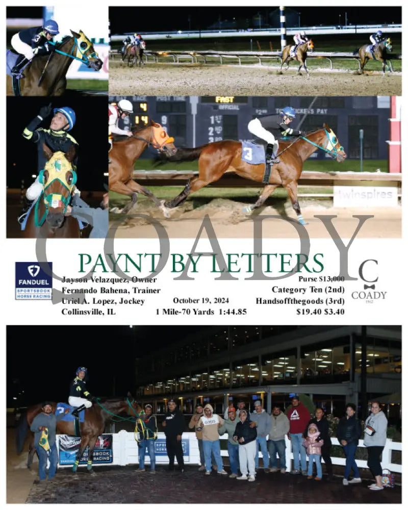 Paynt By Letters - 10-19-24 R04 Fan Fanduel Sportsbook Horse Racing