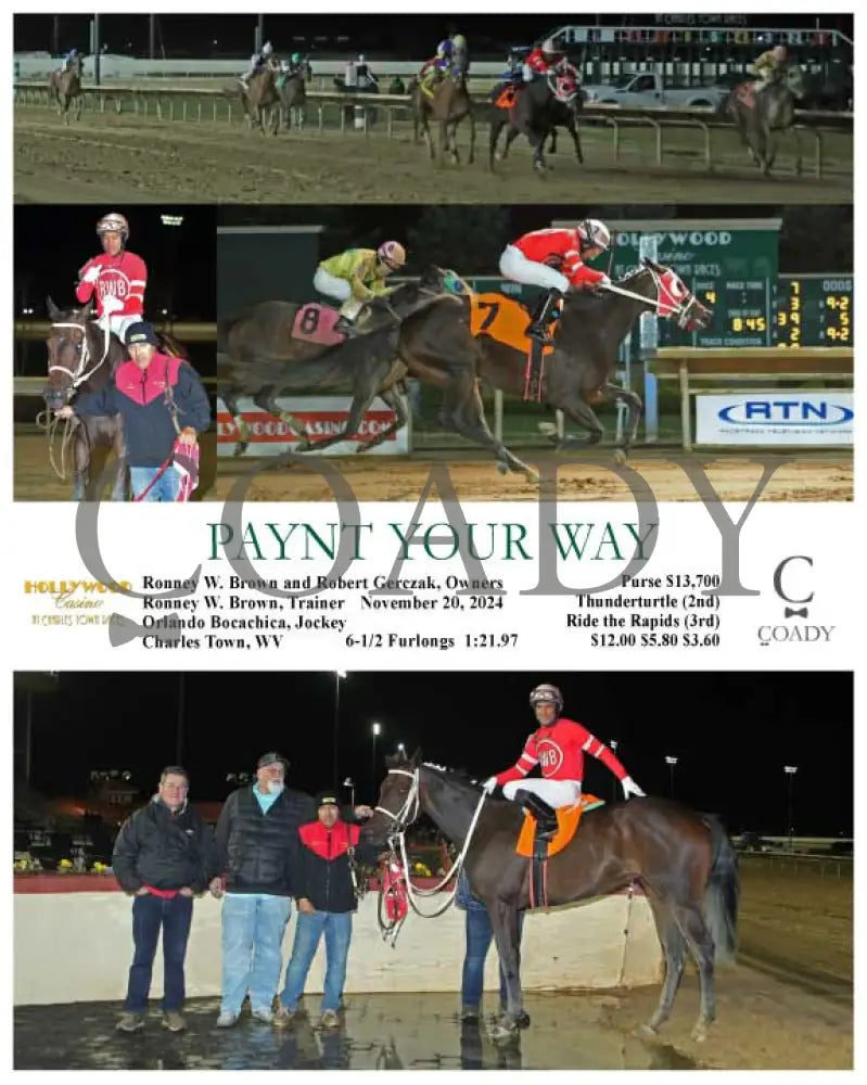Paynt Your Way - 11-20-24 R04 Ct Hollywood Casino At Charles Town Races
