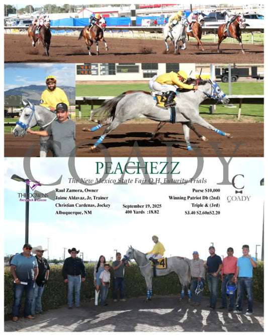 PEACHEZZ - The New Mexico State Fair Q.H. Futurity Trials - 09-19-25 - R10 - ALB (Copy) Downs at Albuquerque