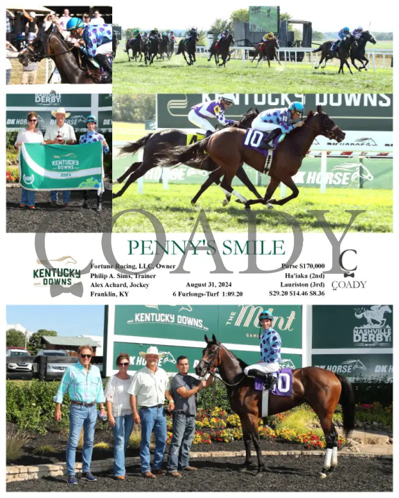 Penny’s Smile - 08-31-24 R07 Kd Kentucky Downs