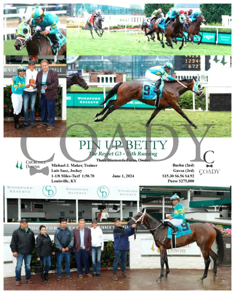 Pin Up Betty - The Regret G3 55Th Running 06-01-24 R09 Cd Churchill Downs