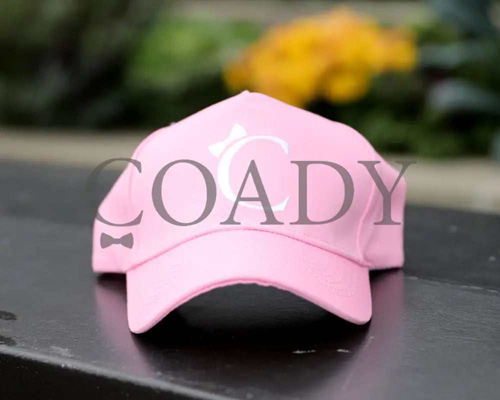 Pink Hat - White Hair Bow Logo 2024