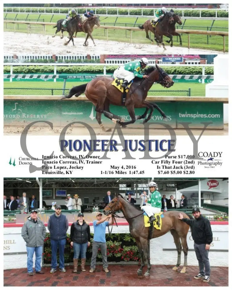Pioneer Justice - 050416 Race 01 Cd Churchill Downs