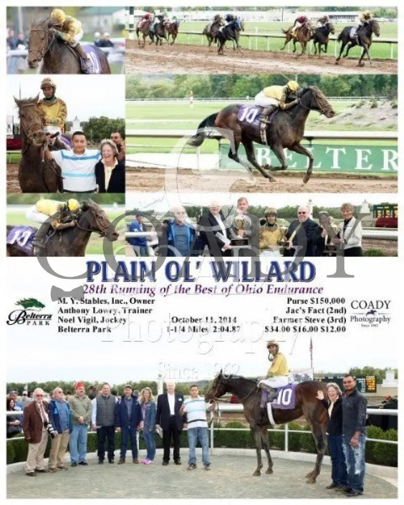 Plain Ol’ Willard - 101114 Race 08 Btp Belterra Park
