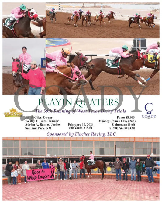 Playin Quaters - The 59Th Running Of West Texas Derby Trials 02-10-24 R07 Sun Sunland Park