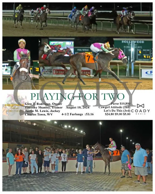 Playing For Two - 08-10-24 R05 Ct Hollywood Casino At Charles Town Races