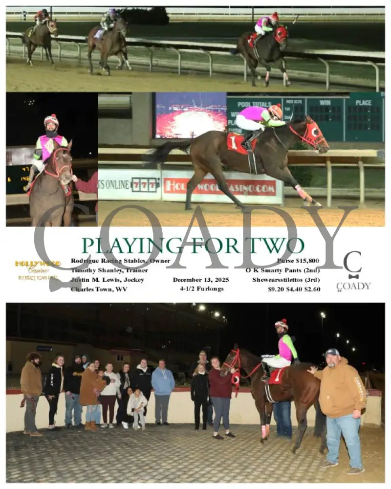 PLAYING FOR TWO - 12-13-25 - R03 - CT Hollywood Casino at Charles Town Races