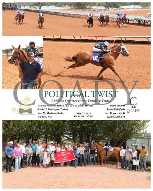 POLITICAL TWIST - Ruidoso Quarter Horse Futurity Trials - 05-23-25 - R08 - RUI Ruidoso Downs