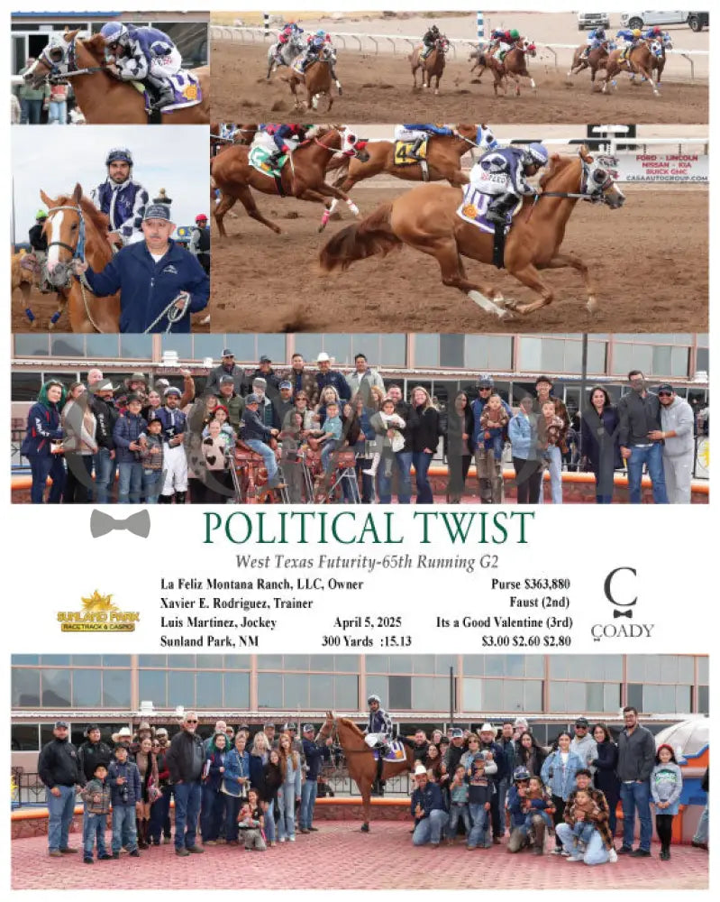 POLITICAL TWIST - West Texas Futurity-65th Running G2 - 04-05-25 - R10 - SUN Sunland Park